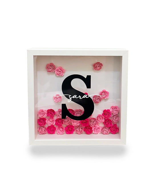 Custom Floral Initial Frame